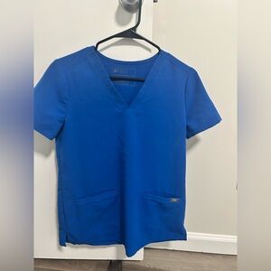 Figs Royal Blue Technical Scrub Top